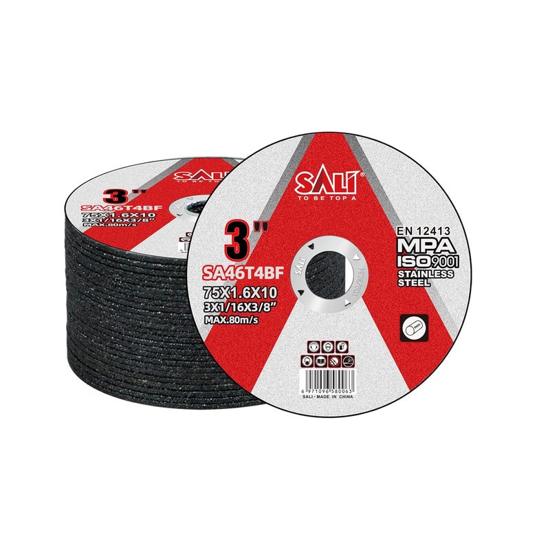 SALI 25 Pack Cut Off Wheels Cutting Wheels 3" x 1/16" x 3/8" Professional Cutting Stainless Steel for 3 in Angle Grinders and Die Grinders- Cutting Disc Aggressive Cutting Operating Up to 20380 RPM - Image 1
